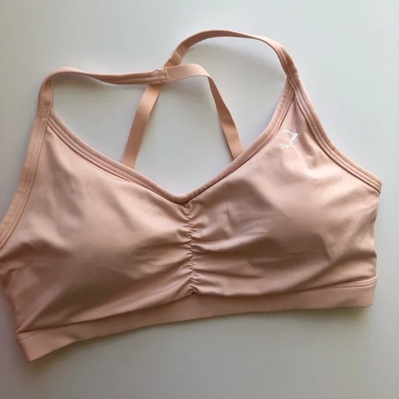 Gymshark L Training V Neck Sports Bra & Training Ruched Sports Bra Set - Picture 2 of 7